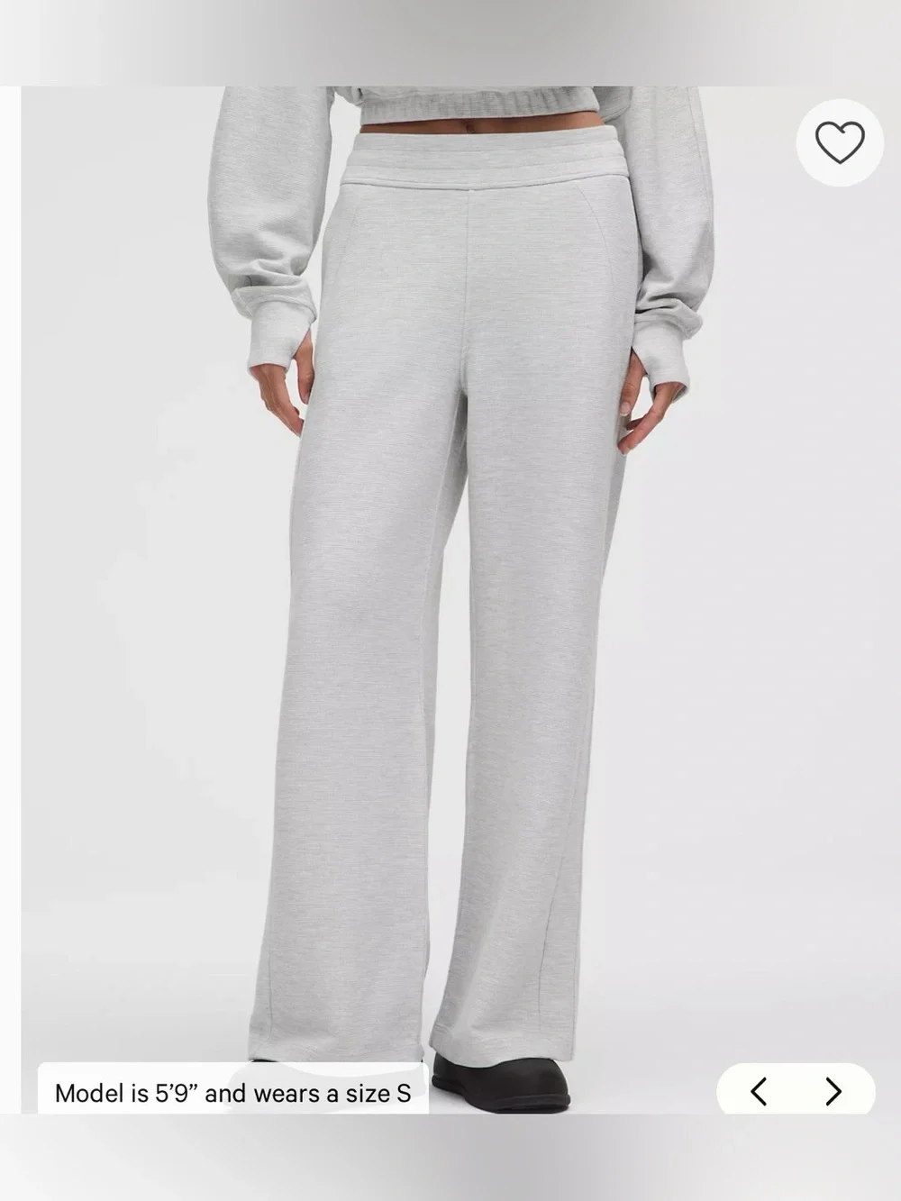 Lululemon Scuba Mid-Rise Wide-Leg Pant Waffle